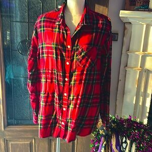 Old Navy ~The Classic Shirt ~ Flannel Plaid Shirt